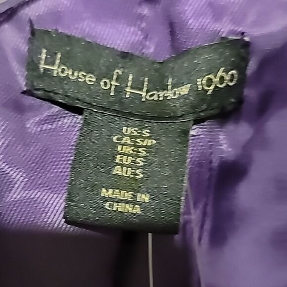 House of Harlow 1960 Women's Purple Woolblend Peacoat Sz Small NWT - Picture 10 of 11